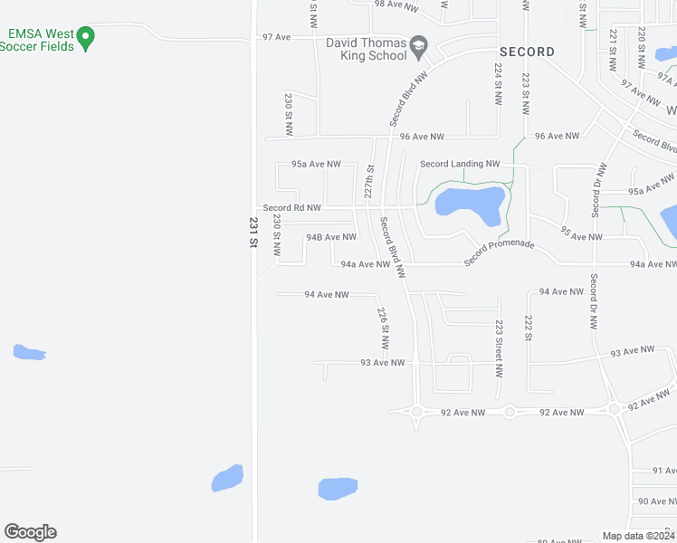 map of restaurants, bars, coffee shops, grocery stores, and more near 22614 94A Avenue Northwest in Edmonton