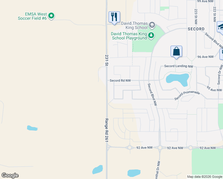 map of restaurants, bars, coffee shops, grocery stores, and more near 9444 230 Street Northwest in Edmonton