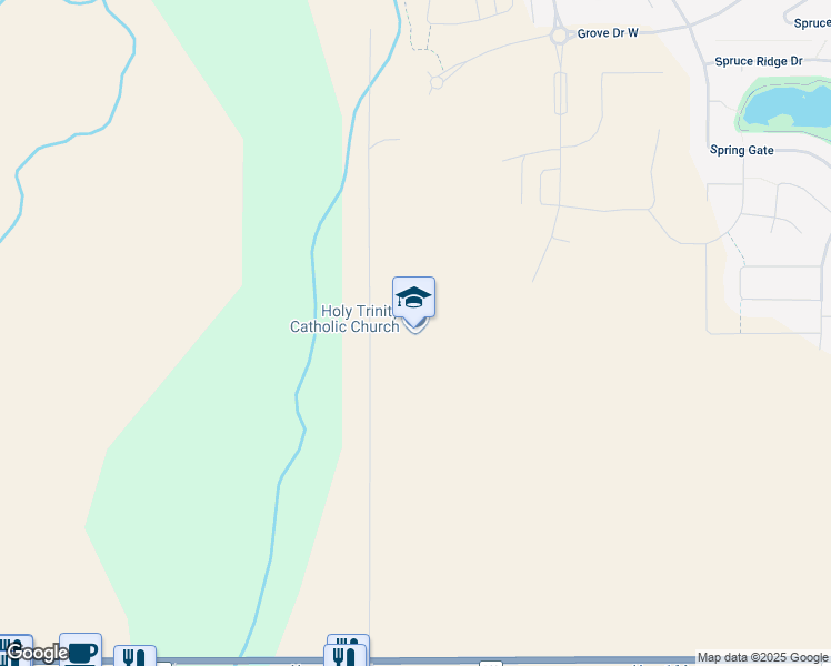 map of restaurants, bars, coffee shops, grocery stores, and more near 200 Boundary Road in Spruce Grove