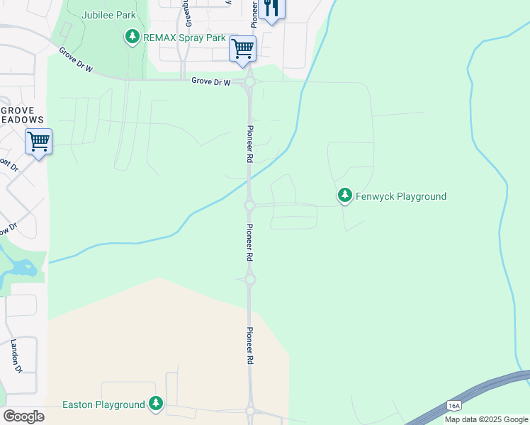 map of restaurants, bars, coffee shops, grocery stores, and more near 53026 Range Road 271 in Spruce Grove