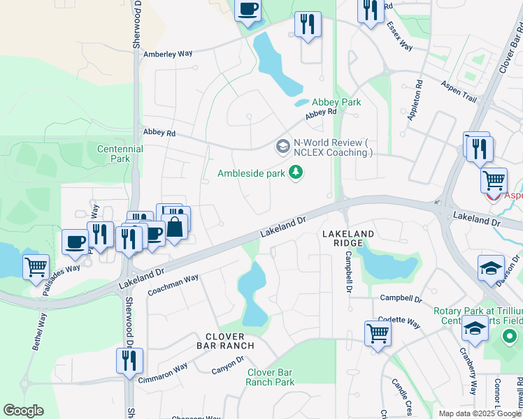 map of restaurants, bars, coffee shops, grocery stores, and more near 266 Annandale Crescent in Sherwood Park