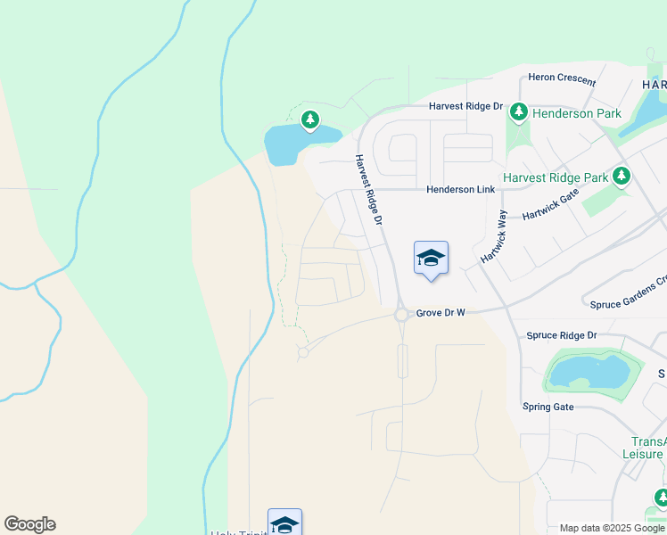 map of restaurants, bars, coffee shops, grocery stores, and more near 2 Hemingway Crescent in Spruce Grove