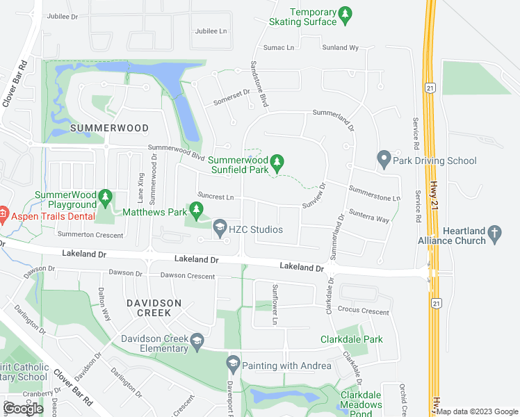 map of restaurants, bars, coffee shops, grocery stores, and more near 6008 Sunbrook Landing in Sherwood Park