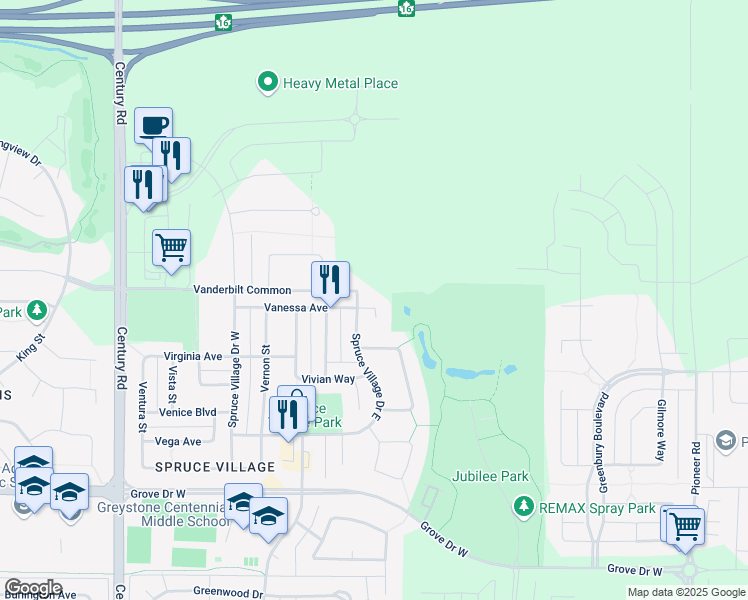 map of restaurants, bars, coffee shops, grocery stores, and more near 18 Valarie Bay in Spruce Grove