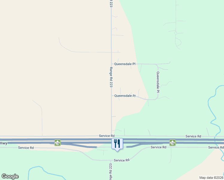 map of restaurants, bars, coffee shops, grocery stores, and more near 53221 Range Road 223 in Ardrossan