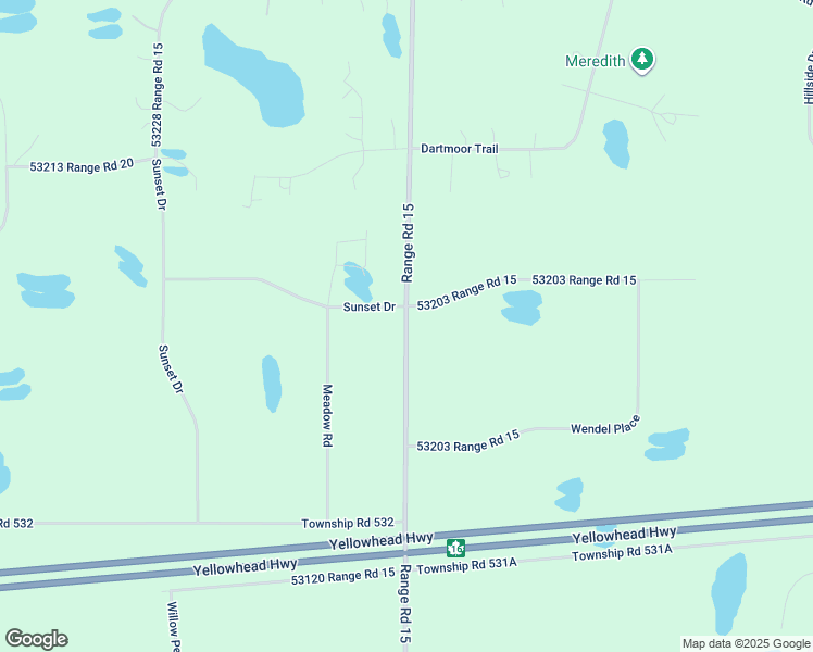 map of restaurants, bars, coffee shops, grocery stores, and more near 53212 Range Road 15 in Carvel