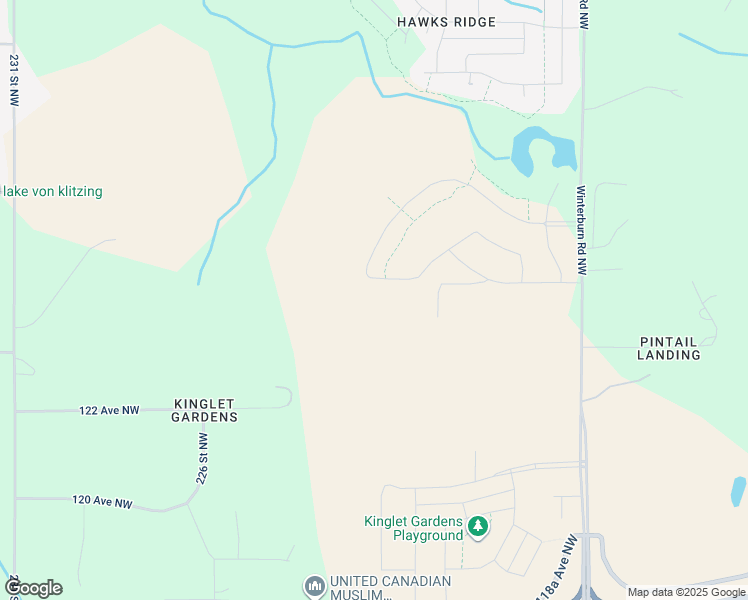 map of restaurants, bars, coffee shops, grocery stores, and more near 12410 Winterburn Road Northwest in Edmonton