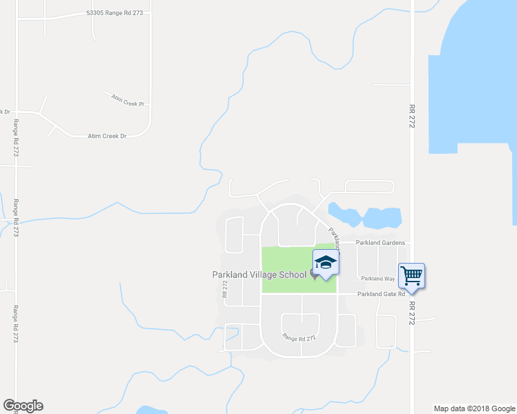 map of restaurants, bars, coffee shops, grocery stores, and more near 25 Atim Creek Drive in Spruce Grove