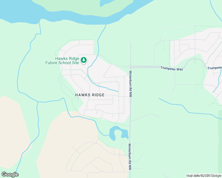 map of restaurants, bars, coffee shops, grocery stores, and more near 153 Hawks Ridge Boulevard Northwest in Edmonton