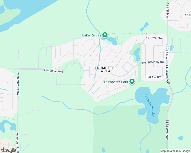 map of restaurants, bars, coffee shops, grocery stores, and more near 12834 205 Street Northwest in Edmonton