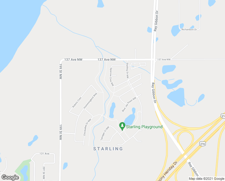 map of restaurants, bars, coffee shops, grocery stores, and more near 2329 Sparrow Crescent Northwest in Edmonton