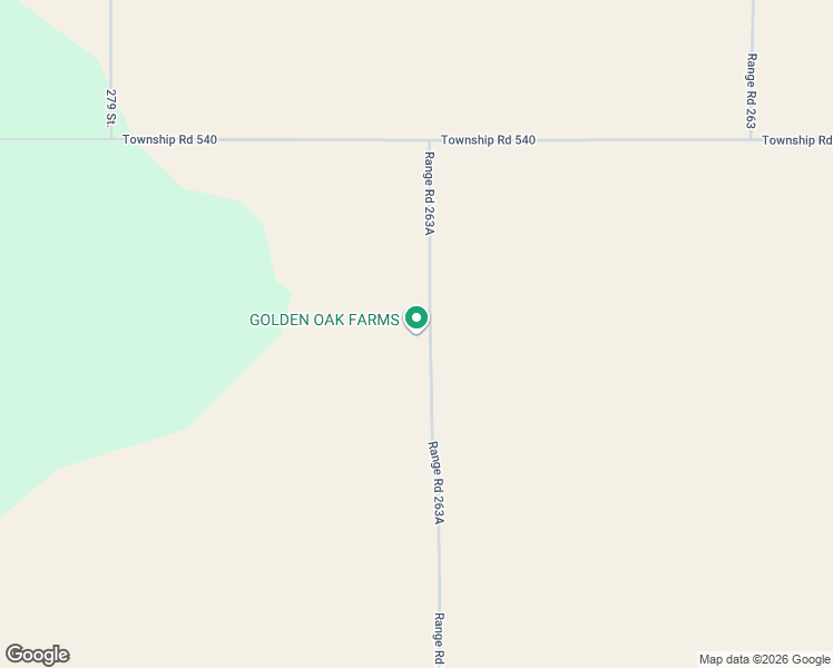 map of restaurants, bars, coffee shops, grocery stores, and more near 53524 Range Road 263A in Sturgeon County