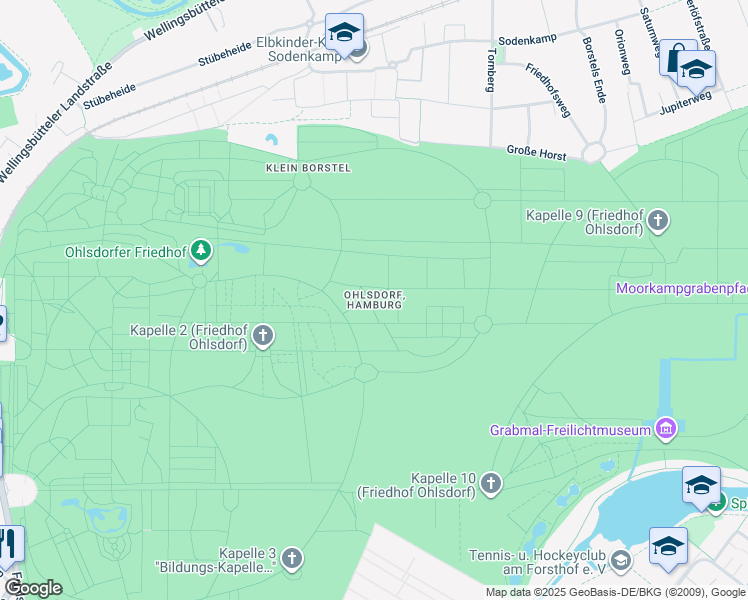 map of restaurants, bars, coffee shops, grocery stores, and more near in Hamburg