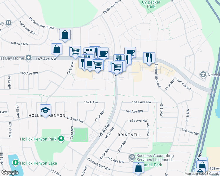 map of restaurants, bars, coffee shops, grocery stores, and more near in Edmonton