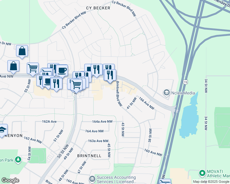 map of restaurants, bars, coffee shops, grocery stores, and more near in Edmonton