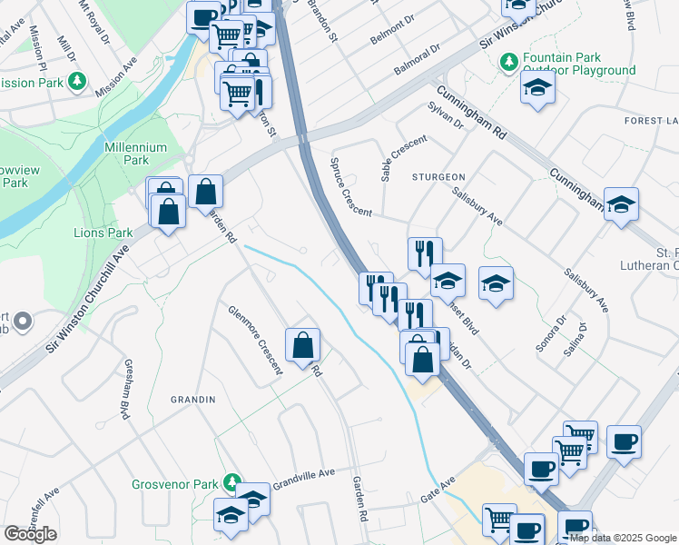 map of restaurants, bars, coffee shops, grocery stores, and more near 60 Green Grove Drive in St. Albert