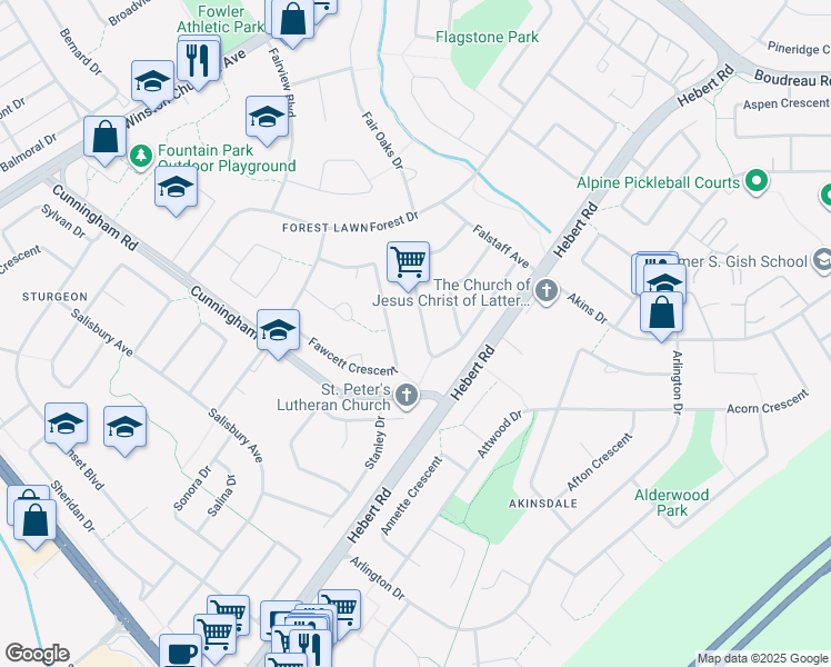 map of restaurants, bars, coffee shops, grocery stores, and more near 41 Fenwick Crescent in St. Albert
