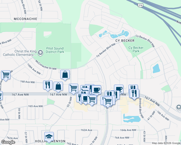 map of restaurants, bars, coffee shops, grocery stores, and more near in Edmonton