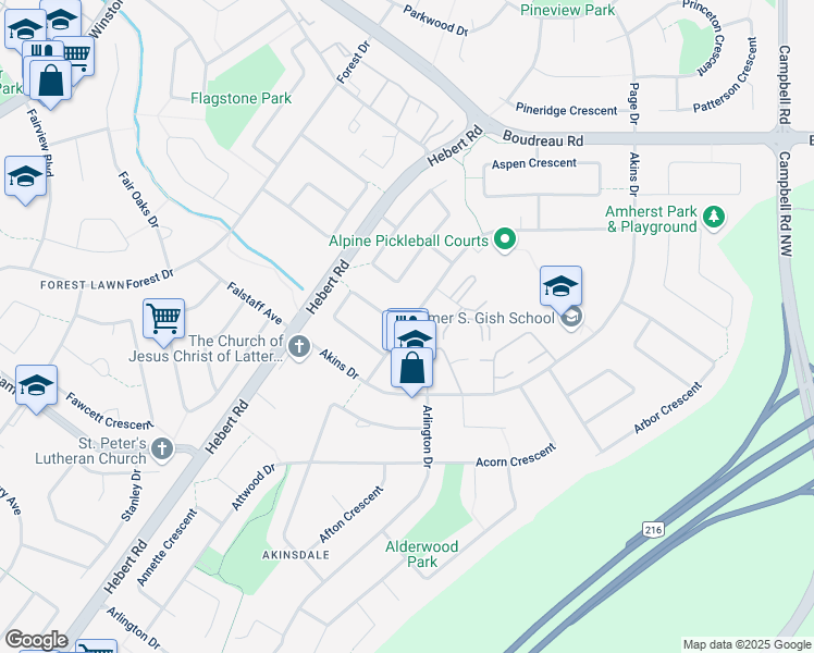 map of restaurants, bars, coffee shops, grocery stores, and more near 2 Alpine Boulevard in St. Albert