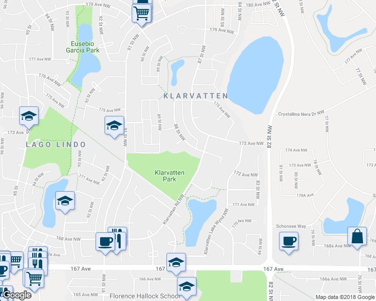 map of restaurants, bars, coffee shops, grocery stores, and more near in Edmonton