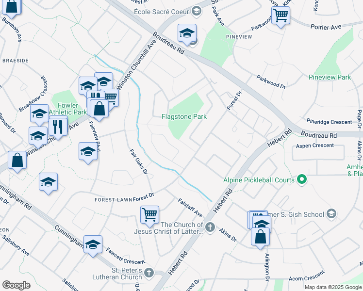 map of restaurants, bars, coffee shops, grocery stores, and more near 64 Flint Crescent in Saint Albert