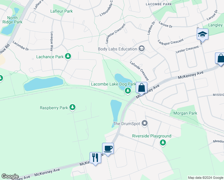 map of restaurants, bars, coffee shops, grocery stores, and more near 159 McKenney Avenue in St. Albert