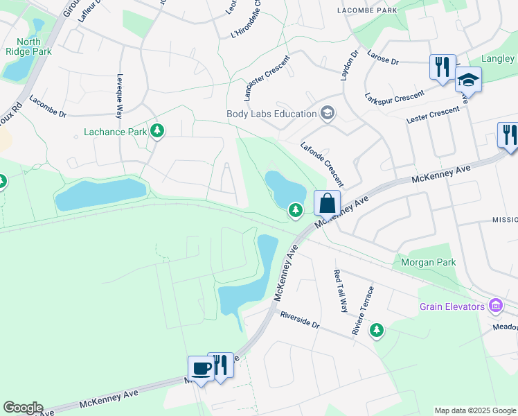 map of restaurants, bars, coffee shops, grocery stores, and more near 159 McKenney Avenue in St. Albert