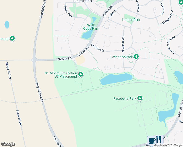 map of restaurants, bars, coffee shops, grocery stores, and more near 13 Genstar Annex in St. Albert