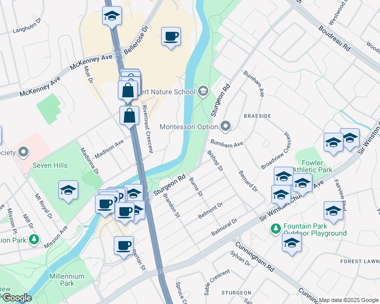 map of restaurants, bars, coffee shops, grocery stores, and more near 35 Sturgeon Road in St. Albert