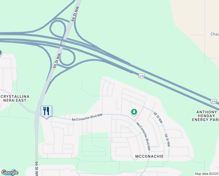 map of restaurants, bars, coffee shops, grocery stores, and more near 6220 180 Avenue Northwest in Edmonton