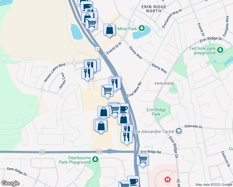 map of restaurants, bars, coffee shops, grocery stores, and more near 770 Saint Albert Trail in St. Albert