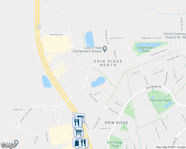 map of restaurants, bars, coffee shops, grocery stores, and more near 78 Enchanted Way North in St. Albert