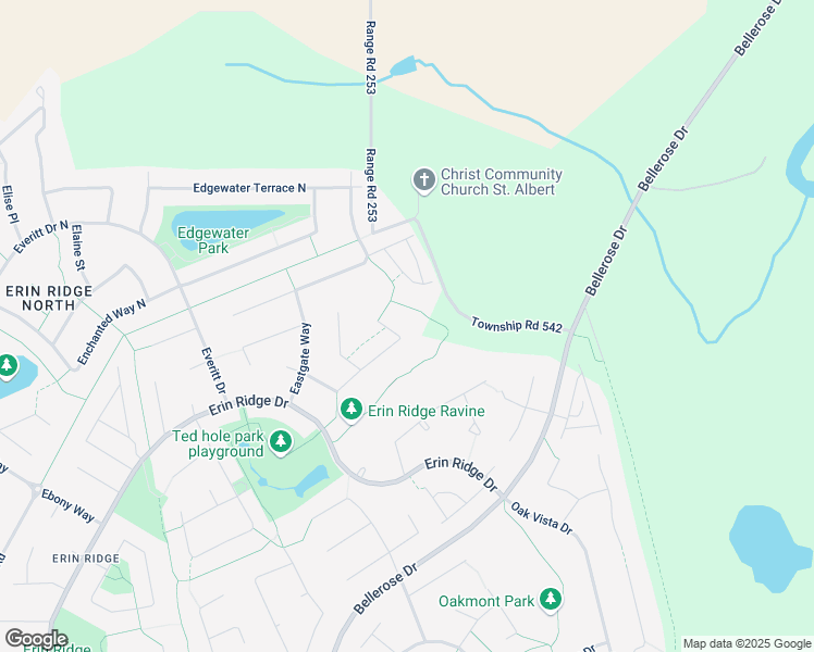 map of restaurants, bars, coffee shops, grocery stores, and more near 23 Embassy Place in St. Albert