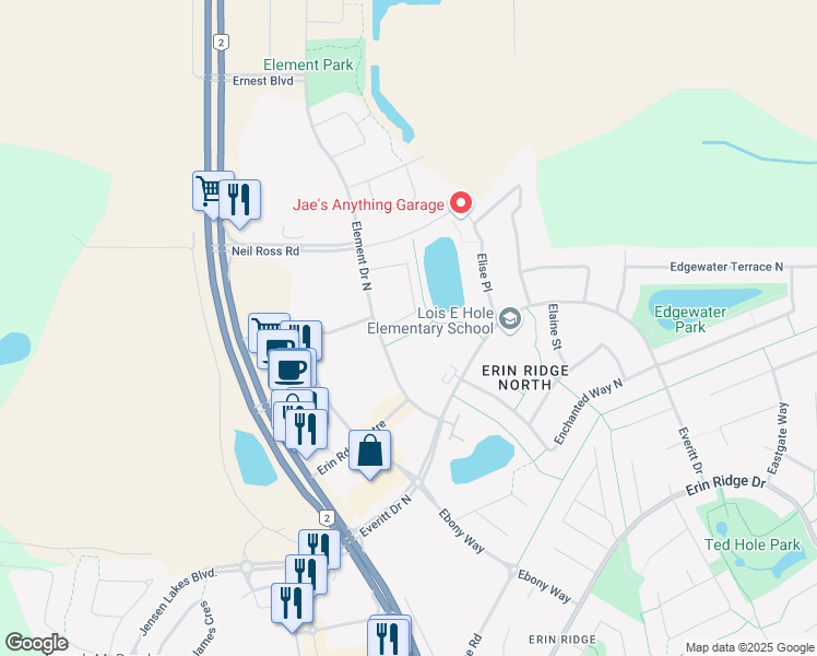 map of restaurants, bars, coffee shops, grocery stores, and more near in St. Albert