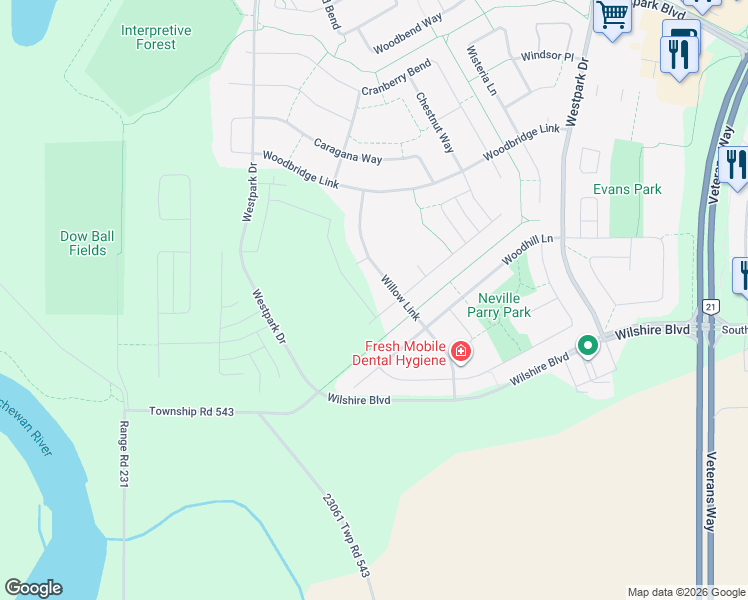 map of restaurants, bars, coffee shops, grocery stores, and more near in Fort Saskatchewan