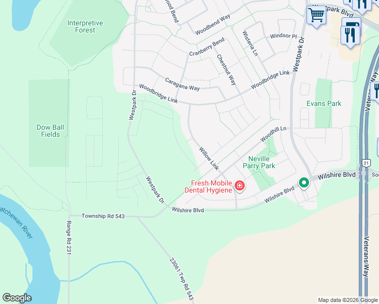 map of restaurants, bars, coffee shops, grocery stores, and more near in Fort Saskatchewan