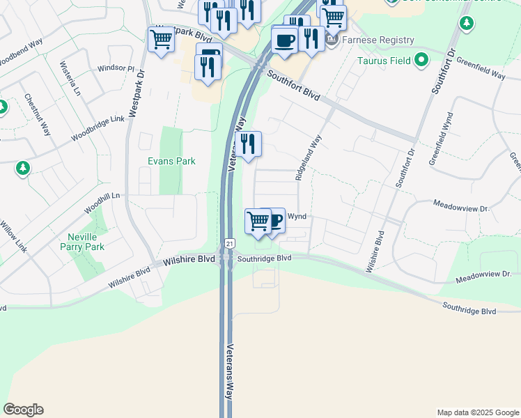 map of restaurants, bars, coffee shops, grocery stores, and more near 60 Radcliffe Wynd in Fort Saskatchewan
