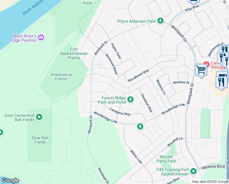 map of restaurants, bars, coffee shops, grocery stores, and more near 73 Cranberry Bend in Fort Saskatchewan
