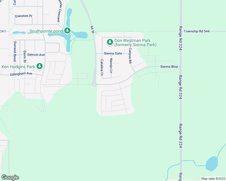 map of restaurants, bars, coffee shops, grocery stores, and more near Santana Crescent in Fort Saskatchewan