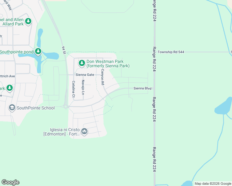 map of restaurants, bars, coffee shops, grocery stores, and more near 18 Sienna Boulevard in Fort Saskatchewan