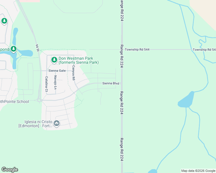 map of restaurants, bars, coffee shops, grocery stores, and more near 18 Sienna Boulevard in Fort Saskatchewan