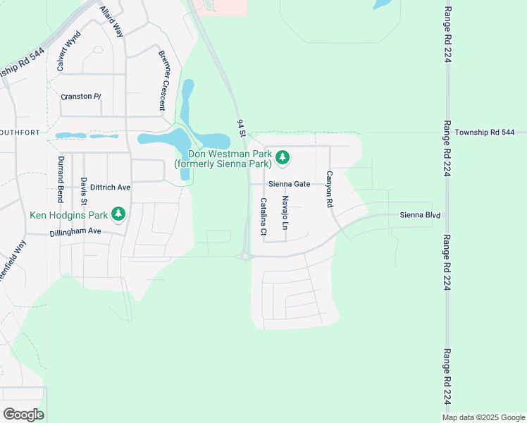 map of restaurants, bars, coffee shops, grocery stores, and more near Catalina Court in Fort Saskatchewan