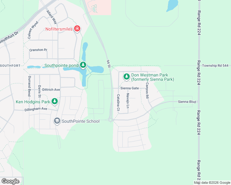 map of restaurants, bars, coffee shops, grocery stores, and more near 6 Catalina Court in Fort Saskatchewan