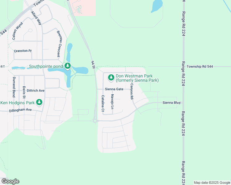 map of restaurants, bars, coffee shops, grocery stores, and more near 33 Sienna Gate in Fort Saskatchewan