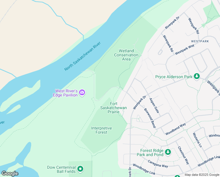 map of restaurants, bars, coffee shops, grocery stores, and more near River Valley Drive in Fort Saskatchewan