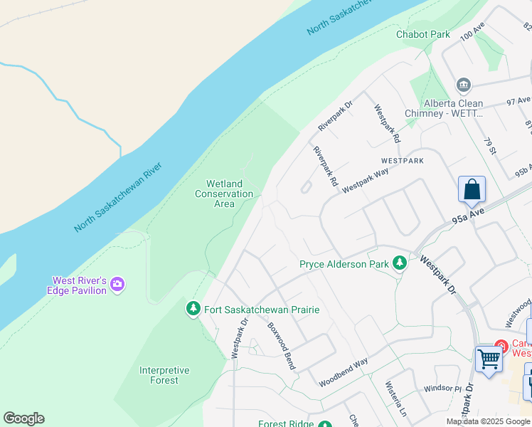 map of restaurants, bars, coffee shops, grocery stores, and more near 65 Valleyview Ridge in Fort Saskatchewan
