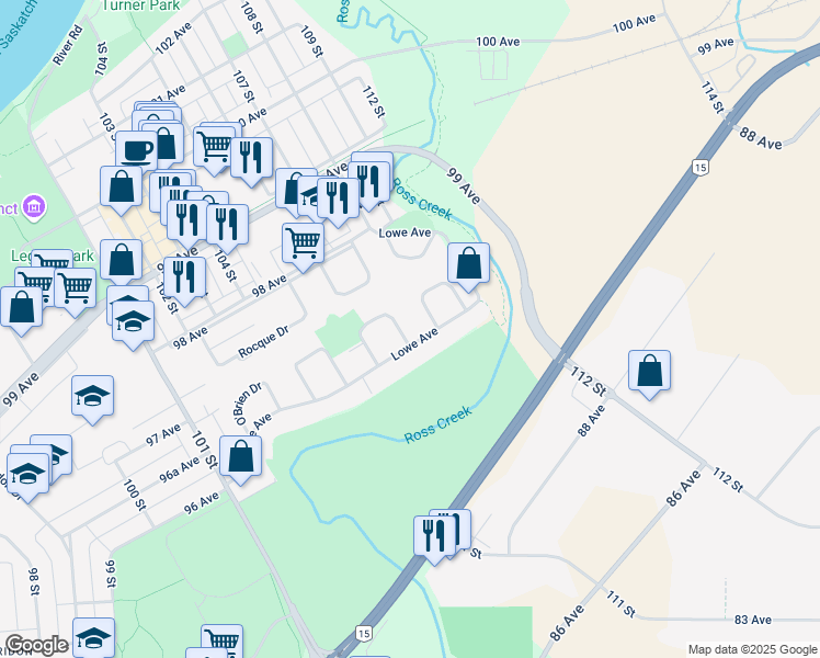 map of restaurants, bars, coffee shops, grocery stores, and more near 12 Jubilee Drive in Fort Saskatchewan