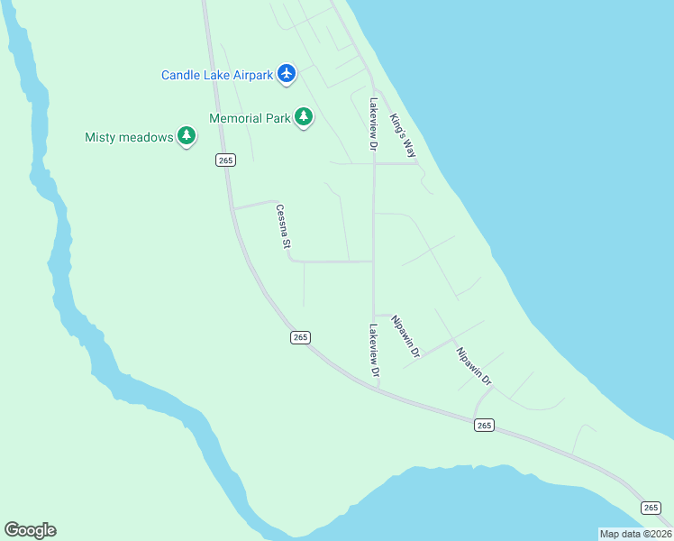 map of restaurants, bars, coffee shops, grocery stores, and more near 12 Cessna Street in Candle Lake