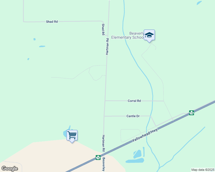 map of restaurants, bars, coffee shops, grocery stores, and more near 10200 Hartman Road in Prince George