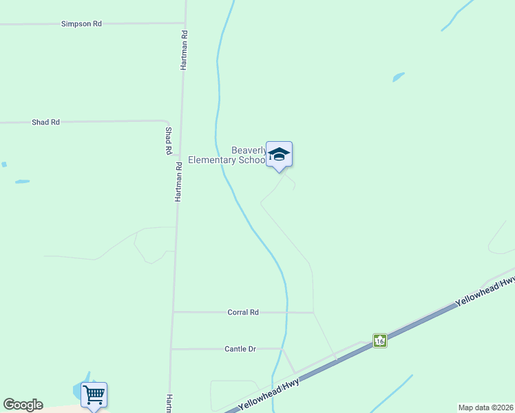 map of restaurants, bars, coffee shops, grocery stores, and more near 10003 Western Road in Prince George